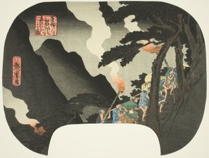 Voyage de nuit dans les montagnes de Hakone à la frontière des provinces d