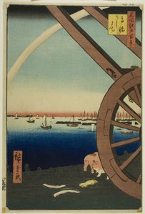 Ushimachi à Takanawa (Takanawa Ushimachi), de la série "Cent vues célèbres d