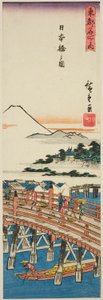 Vue du pont Nihon, de la série "Lieux célèbres de la capitale orientale"