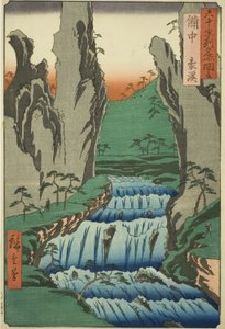Province de Bitchu : Gokei (Bitchu, Gokei), de la série "Lieux célèbres des soixante et quelques provinces (Rokujuyoshu meisho zue)" - Utagawa Hiroshige III