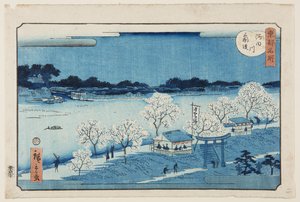 Digue de Mimeguri sur la rivière Sumida (Sumidagawa Mimeguri tsutsumi)