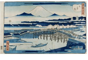 Nihonbashi de la série Lieux célèbres de la capitale orientale - Utagawa II Hiroshige