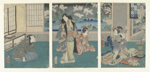Le troisième mois Yayoi Histoires modernes de Genji pendant les douze mois (série) Imayo Genji junikagetsu no uchi