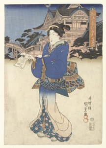 Le sanctuaire Tenman à Kameido dans la capitale orientale - Utagawa Kunisada (I)