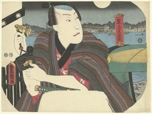Samouraï près de la rivière - Utagawa Kunisada (I)