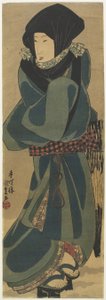 (Femme en Manteau et Capuche), c. 1830-1844 - Utagawa Kunisada