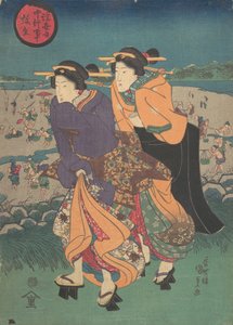 Événement annuel - le troisième mois Ukiyo nenju gyoji : Yayoi, milieu du 19ème siècle - Utagawa Kunisada