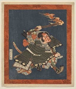 Ichikawa Danjūrō VII en tant que guerrier Minamoto no Yorimasa - Utagawa Kunisada