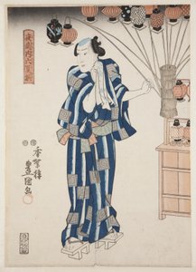 Vendeur de lanternes - Utagawa Kunisada