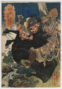 Contes Militaires de Han et Chu: Xiang Yu, période Edo, vers 1830 - Utagawa Kunisada