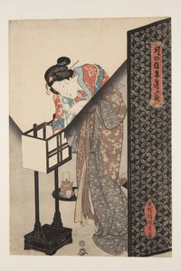 Lampe orientale (Andon) - Utagawa Kunisada