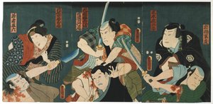 Scène de théâtre, 1844 - Utagawa Kunisada