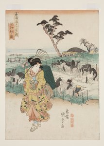 Vue de Chiryū - Utagawa Kunisada