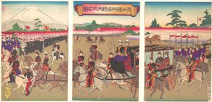 Revue militaire à Aoyama, février 1889