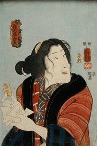 Bandō Shūka dans le rôle de Hashimotoya Shiraito - Utagawa Kuniyoshi