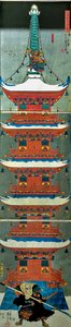Bataille sur le mont Yoshino (Yoshinoyama kassen), c.1851