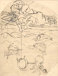 Daikoku et Ebisu, deux des sept dieux du bonheur - Utagawa Kuniyoshi