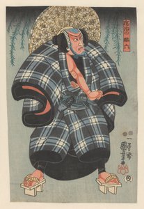 Daroku no Daraku près des branches de saule - Utagawa Kuniyoshi