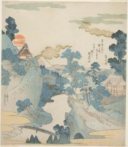 Vue lointaine du Mont Fuji à l