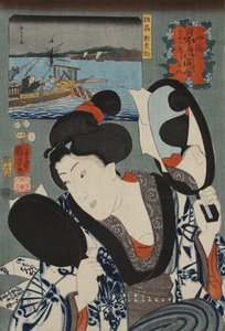 Pêche au bonite dans la province de Sagami, de la série Désirs auspices sur terre et mer, 1852
