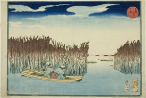 Omori, de la série "Lieux célèbres de la capitale orientale (Toto meisho)" - Utagawa Kuniyoshi