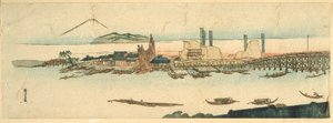Scène sur la rivière Sumida - Utagawa Kuniyoshi