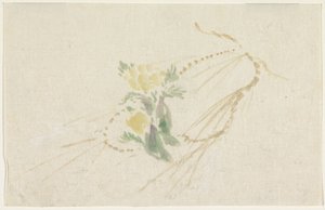 Branche avec des fleurs jaunes