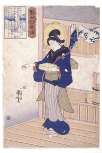 Femme avec une boîte de graines