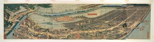 Vue panoramique révisée de Yokohama - Utagawa Sadahide