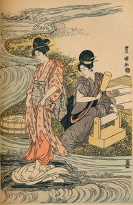 Lavage du linge, vers 1800 - Utagawa Toyokuni