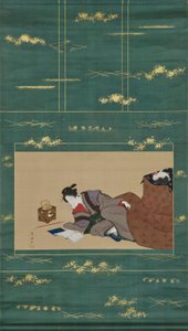 Femme se réchauffant avec un « kotatsu » - Utagawa Toyokuni