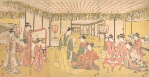 Célébration du Nouvel An dans un grand manoir, vers 1791