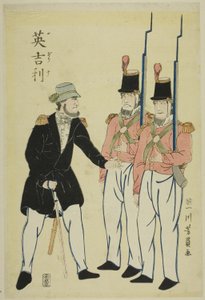 Officier anglais et soldats