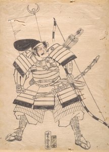 Dessin préparatoire pour une impression de guerrier, 19e siècle