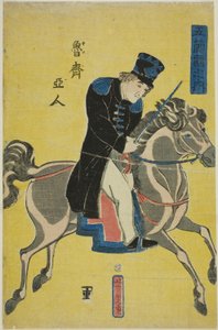Russe, de la série "Les Gens des cinq nations" - Utagawa Yoshitora