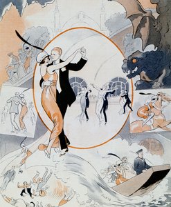 Scène de danse, extrait du magazine La Vie Parisienne, France - Vald