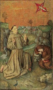 Saint François recevant les stigmates, fin du XVe siècle - Valencian School