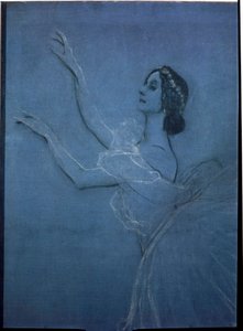 La ballerine Anna Pavlova dans le ballet les Sylphides (détail) - Valentin Aleksandrovich Serov