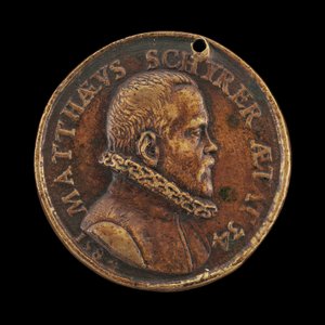 Matthaus Schyrer, né en 1550, imprimeur [avers], 1584