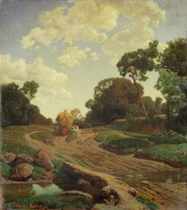Paysage avec chariot de foin, vers 1858