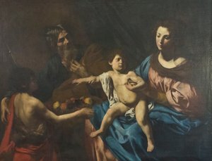 Sainte famille avec le jeune Saint Jean-Baptiste - Valentin de Boulogne