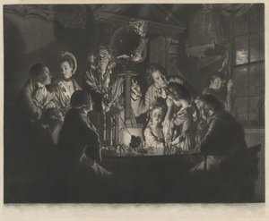 Un philosophe montrant une expérience sur la pompe à air, 1769