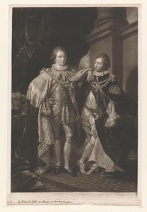 Portrait de George IV et Frédéric de York enfants - Valentine Green