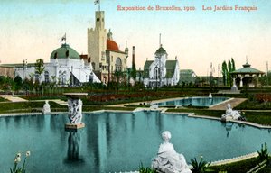 Le Jardin français, Exposition universelle, Bruxelles, Belgique, 1910