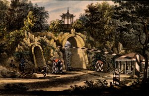 Le pavillon Grand Caprice dans le parc Catherine de Tsarskoïe Selo, vers 1820