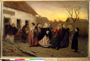 Procession de femmes sortant d