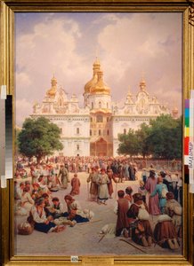 Devant le monastère des Caves à Kiev - Vasili Petrovich Vereschagin