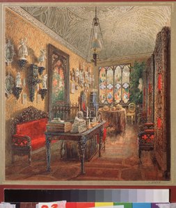 Le bureau dans le palais Ioussoupov à Saint Petersbourg - Vasili Semenovich Sadovnikov