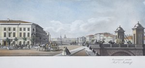 Le pont Anichkov depuis le panorama de la perspective Nevski