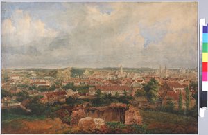 Vue de Vilna, par Sadovnikov, Vasily Semyonovich (1800-1879). Aquarelle sur papier